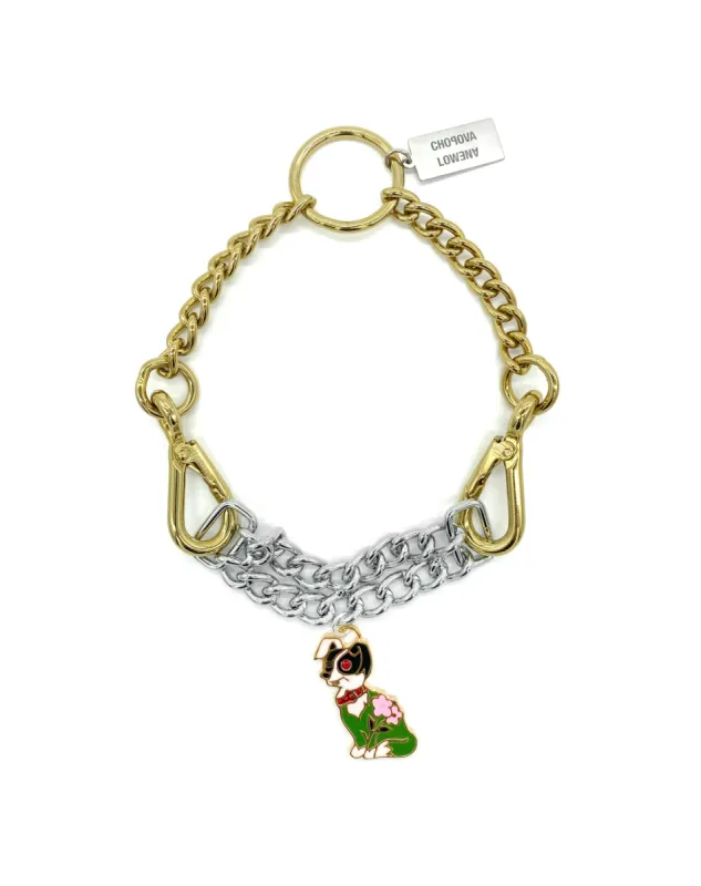 Dog Double Chain Necklace sold by Chopova Lowena