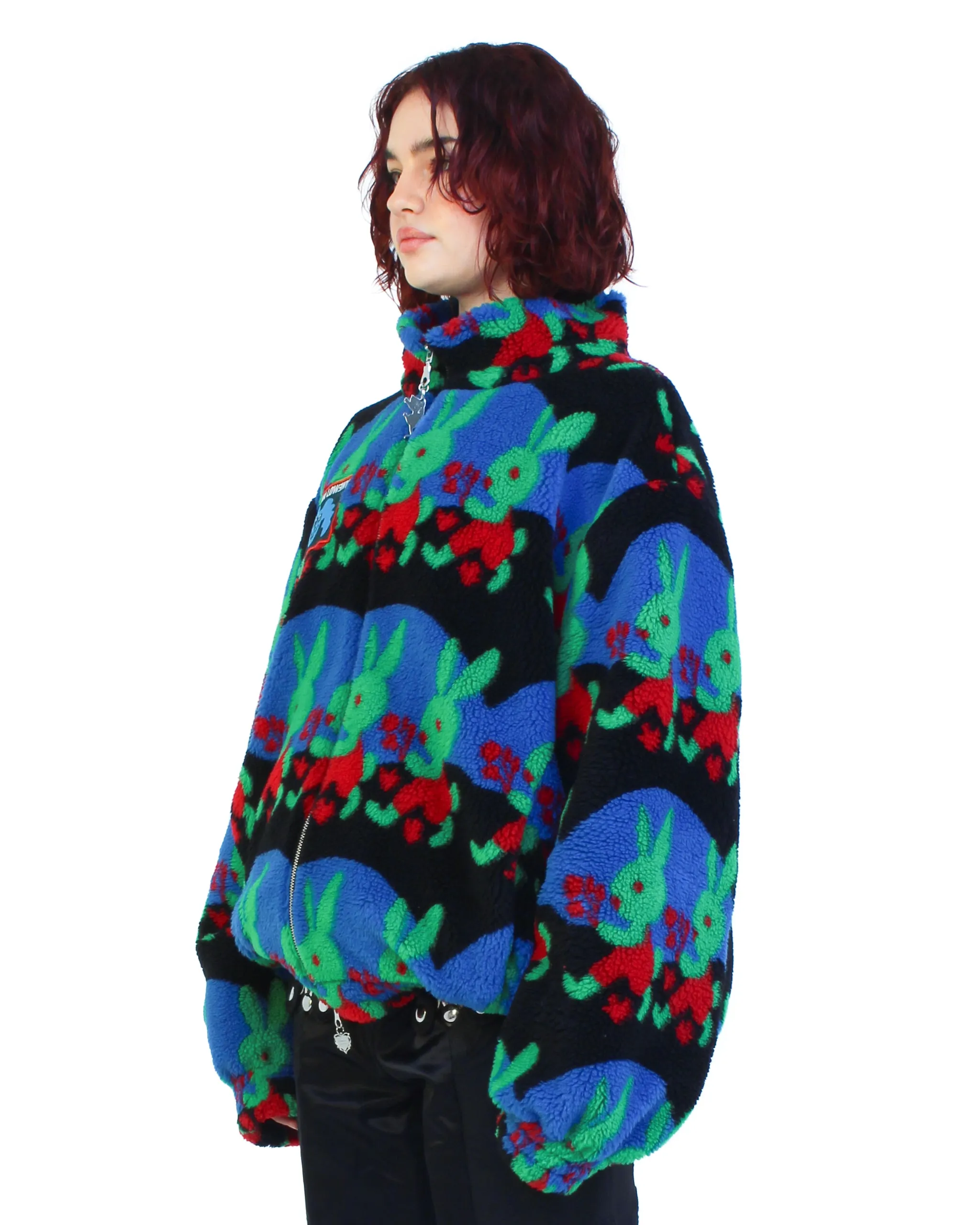 Bunny Oversized Fleece Black and Multi sold by Chopova Lowena product image thumbnail 4