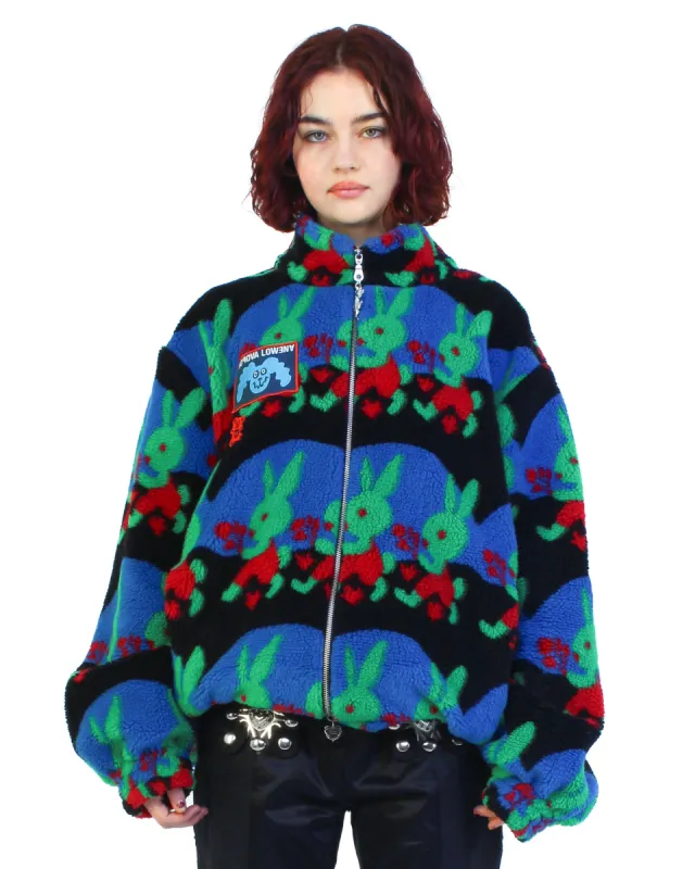 Bunny Oversized Fleece Black and Multi sold by Chopova Lowena