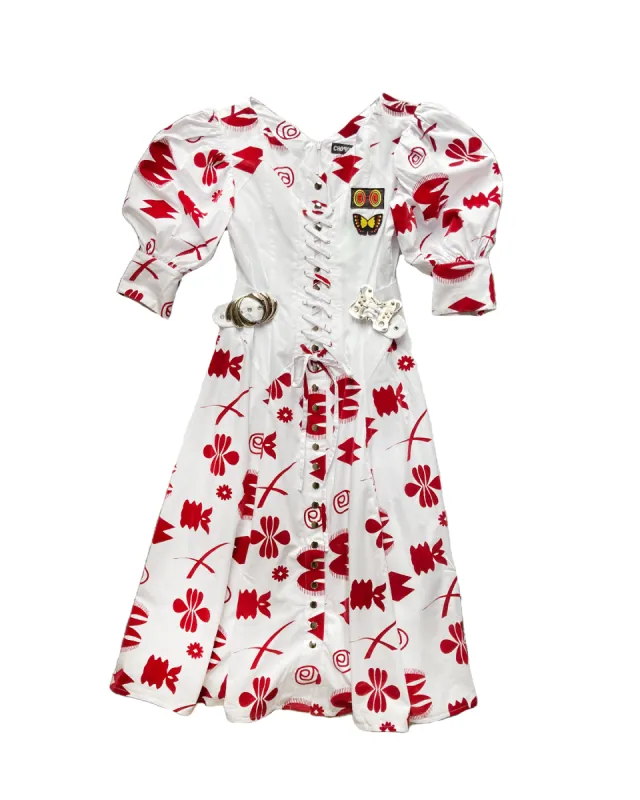 Taz Vest Dress in Exclusive White made by Chopova Lowena