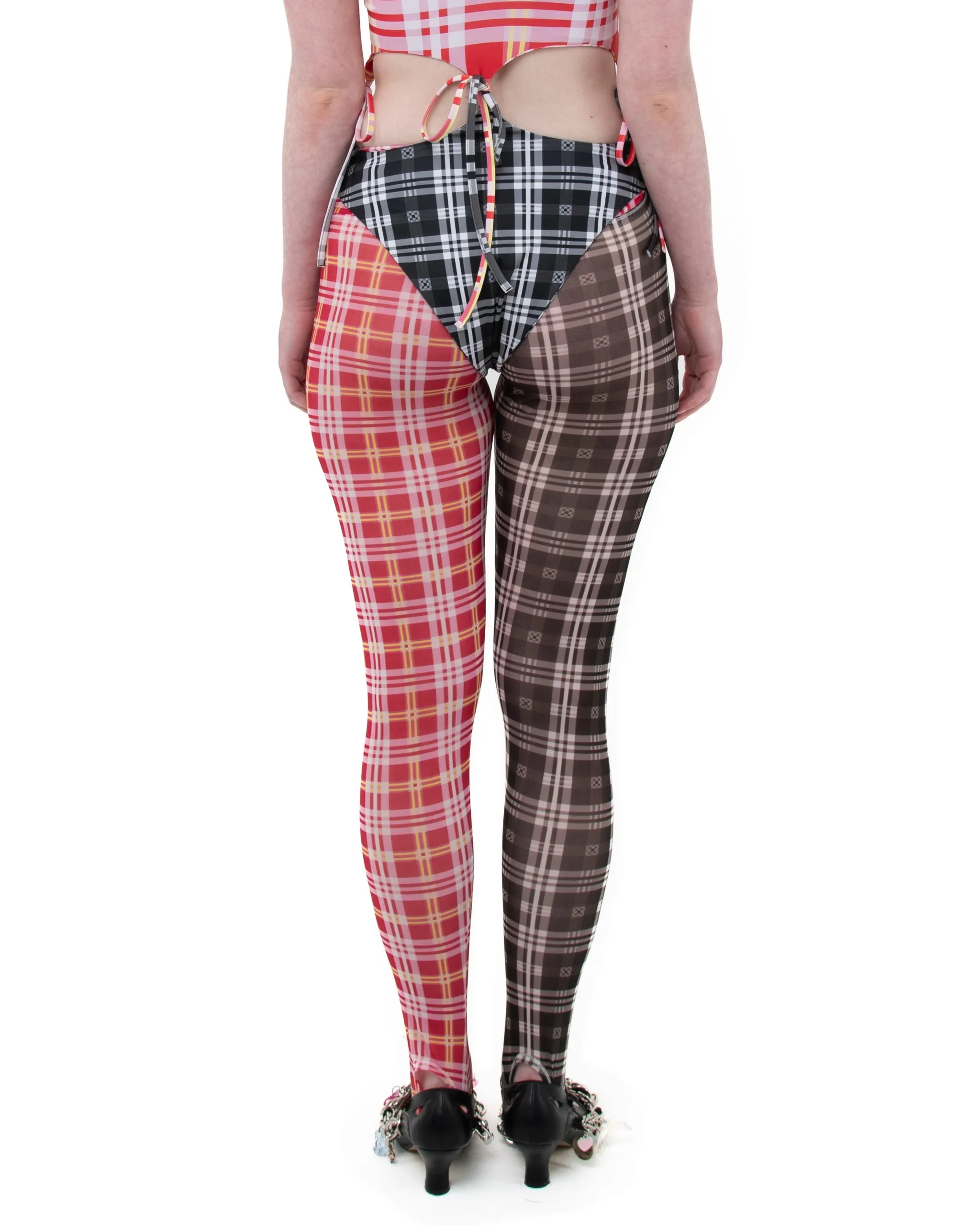 Split Tartan Mesh Leggings sold by Chopova Lowena product image thumbnail 3