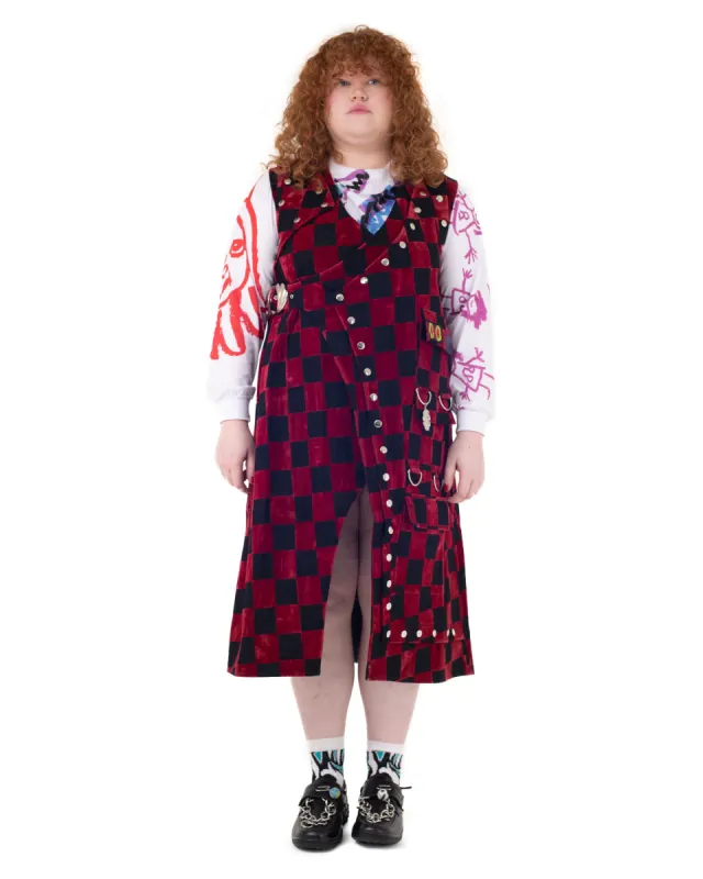 Ping Wrap Dress in Red Flock sold by Chopova Lowena