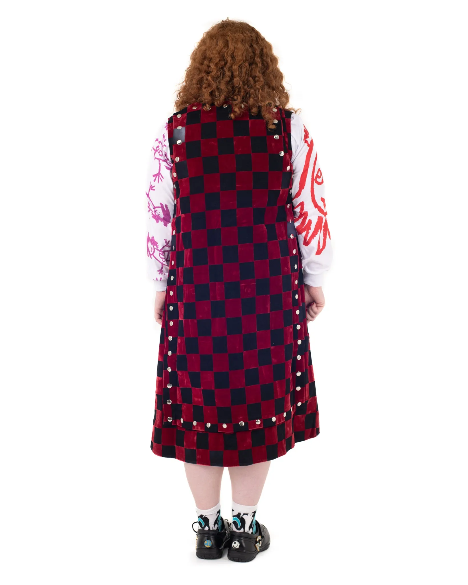 Ping Wrap Dress in Red Flock sold by Chopova Lowena product image thumbnail 3