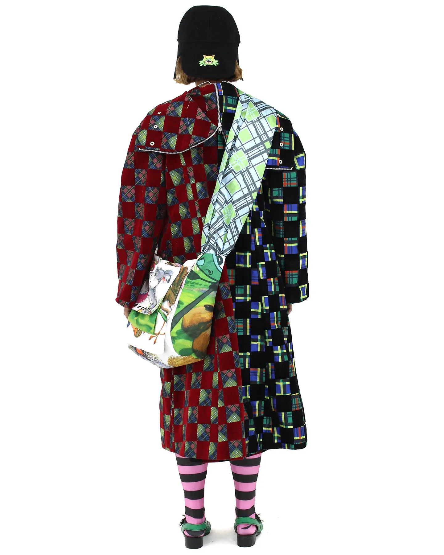 Hood Coat Split Checker Plaid Argyle sold by Chopova Lowena product image thumbnail 4