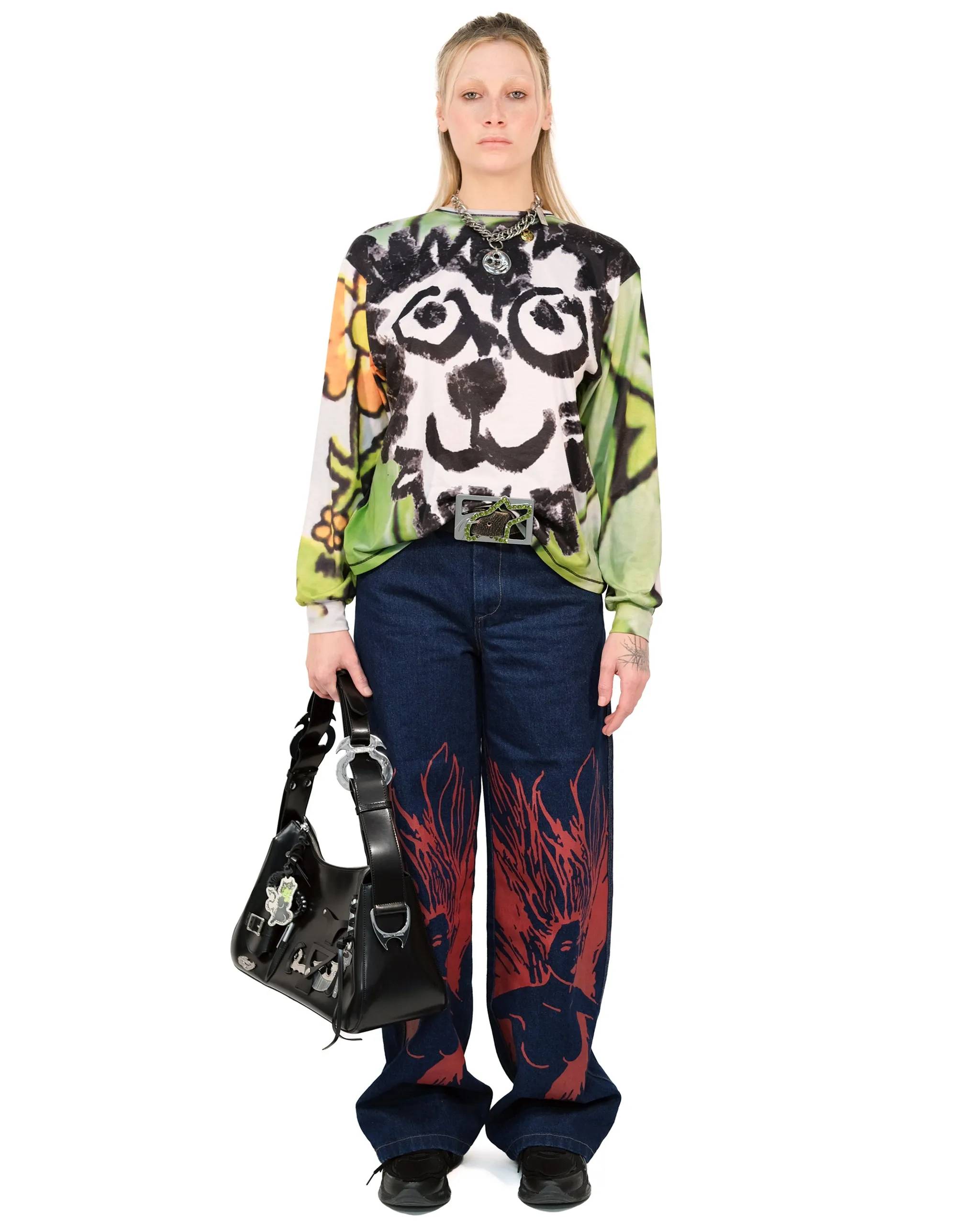 Big Green Bunny Oversized Jersey Top sold by Chopova Lowena