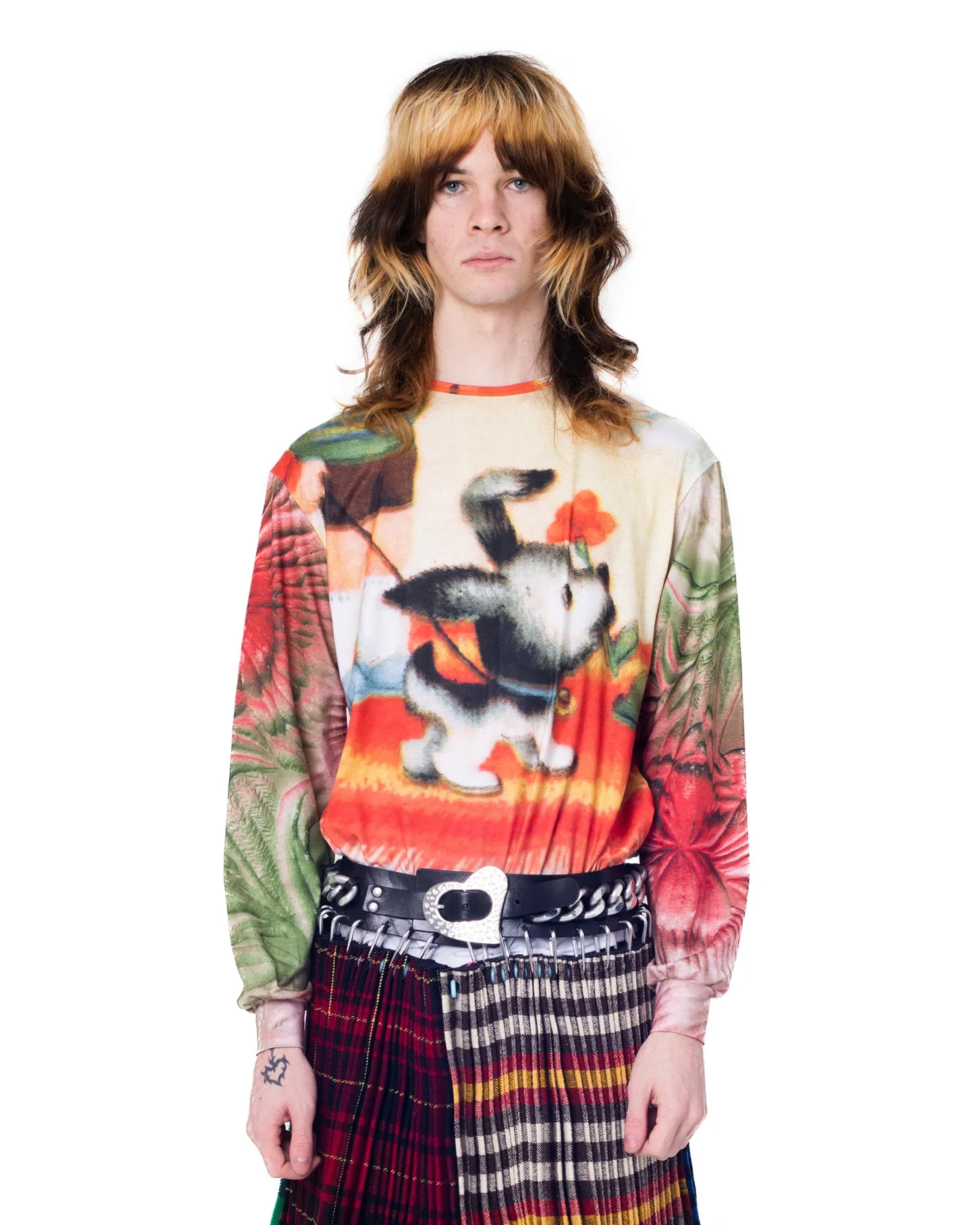 Flower Pup Oversized Jersey Top sold by Chopova Lowena