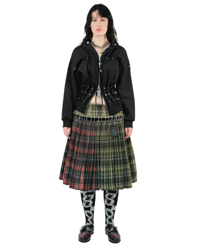Green Wood Tartan Skirt made by Chopova Lowena