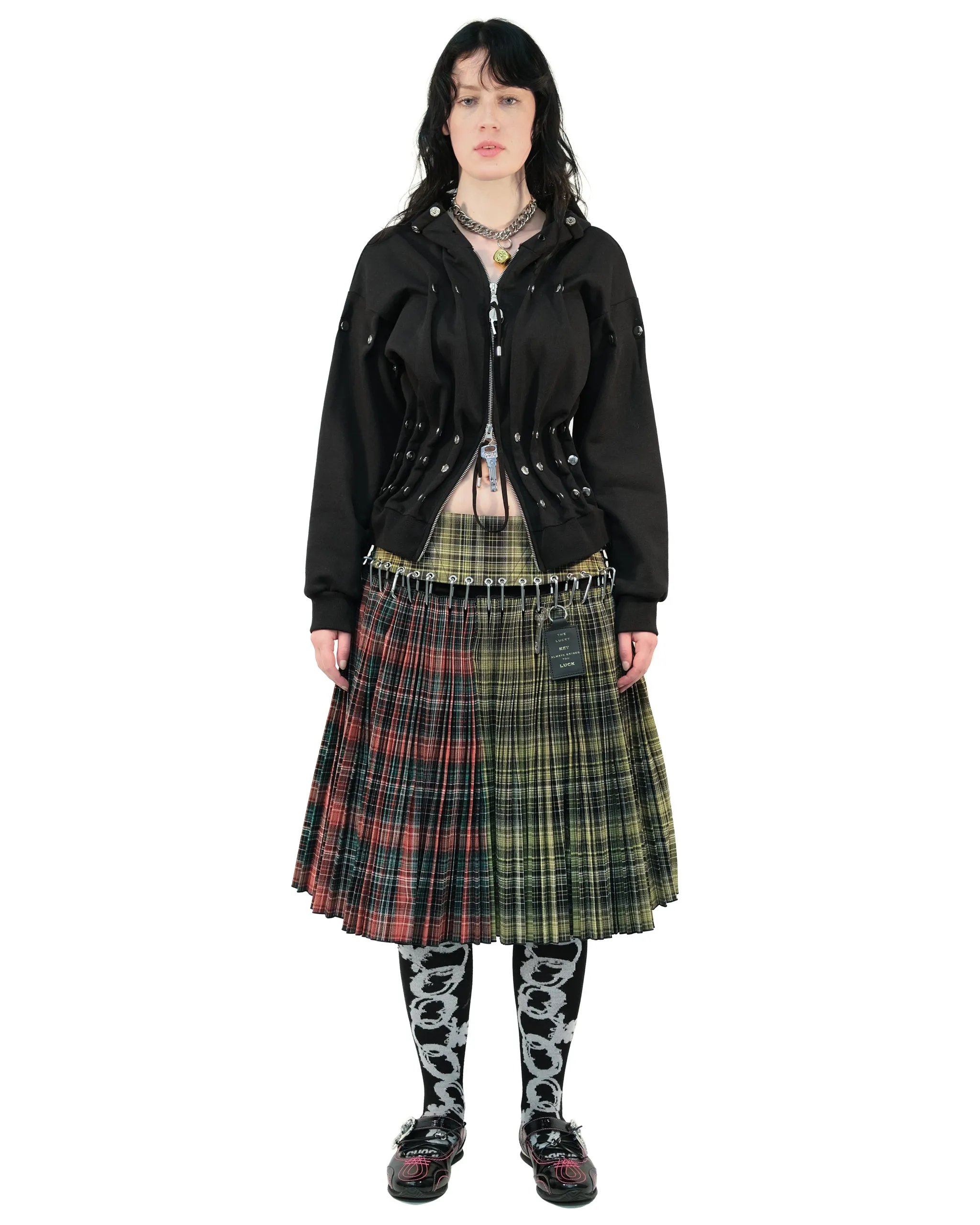Green Wood Tartan Skirt sold by Chopova Lowena