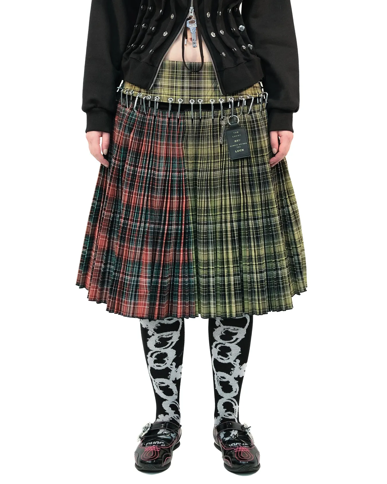Green Wood Tartan Skirt sold by Chopova Lowena product image thumbnail 4