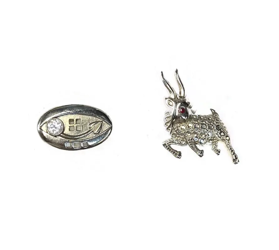 Deer + Oval Stud Earrings made by Chopova Lowena