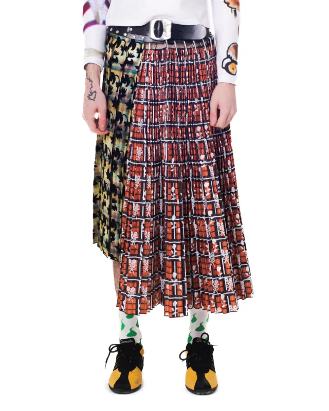 Black Belt Mix Flock Midi Skirt sold by Chopova Lowena