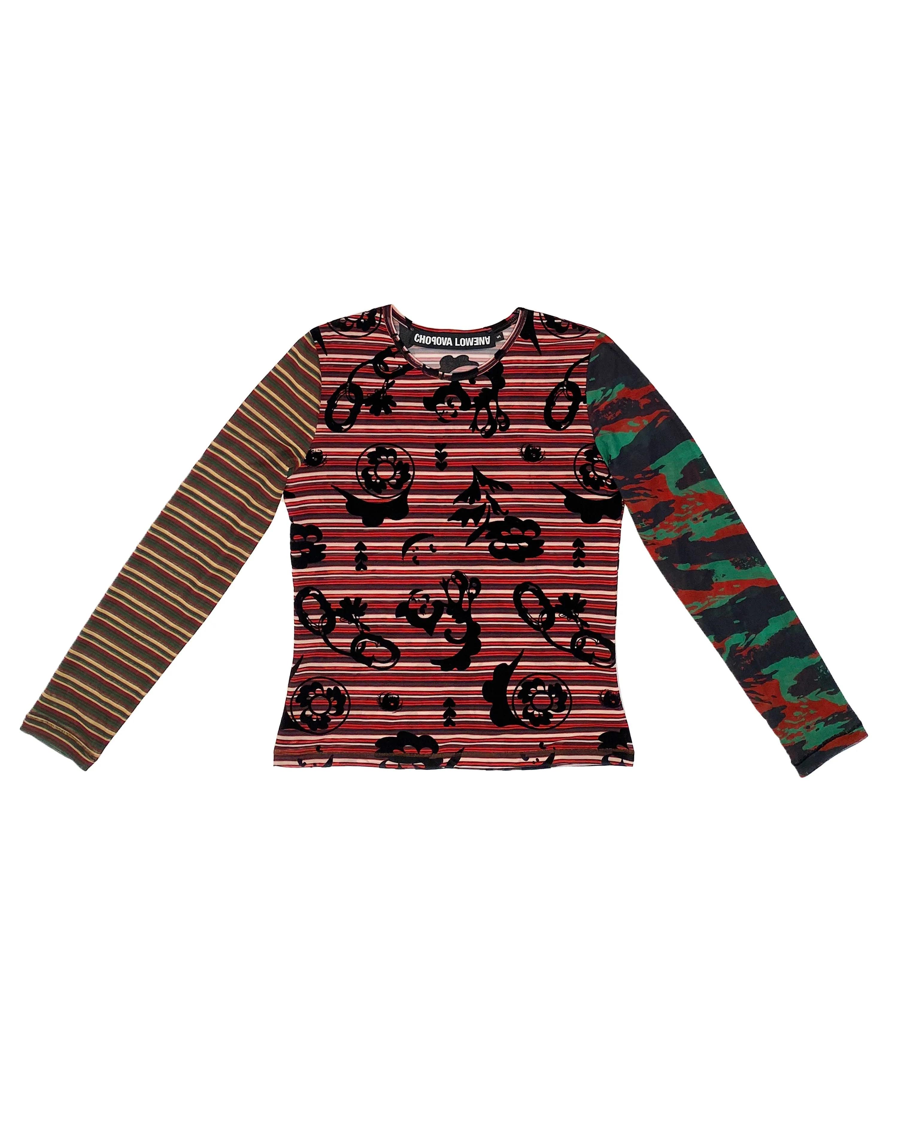 Peggy Flocked Mesh Top sold by Chopova Lowena