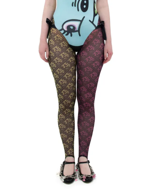 Dark Floral Mesh Leggings sold by Chopova Lowena