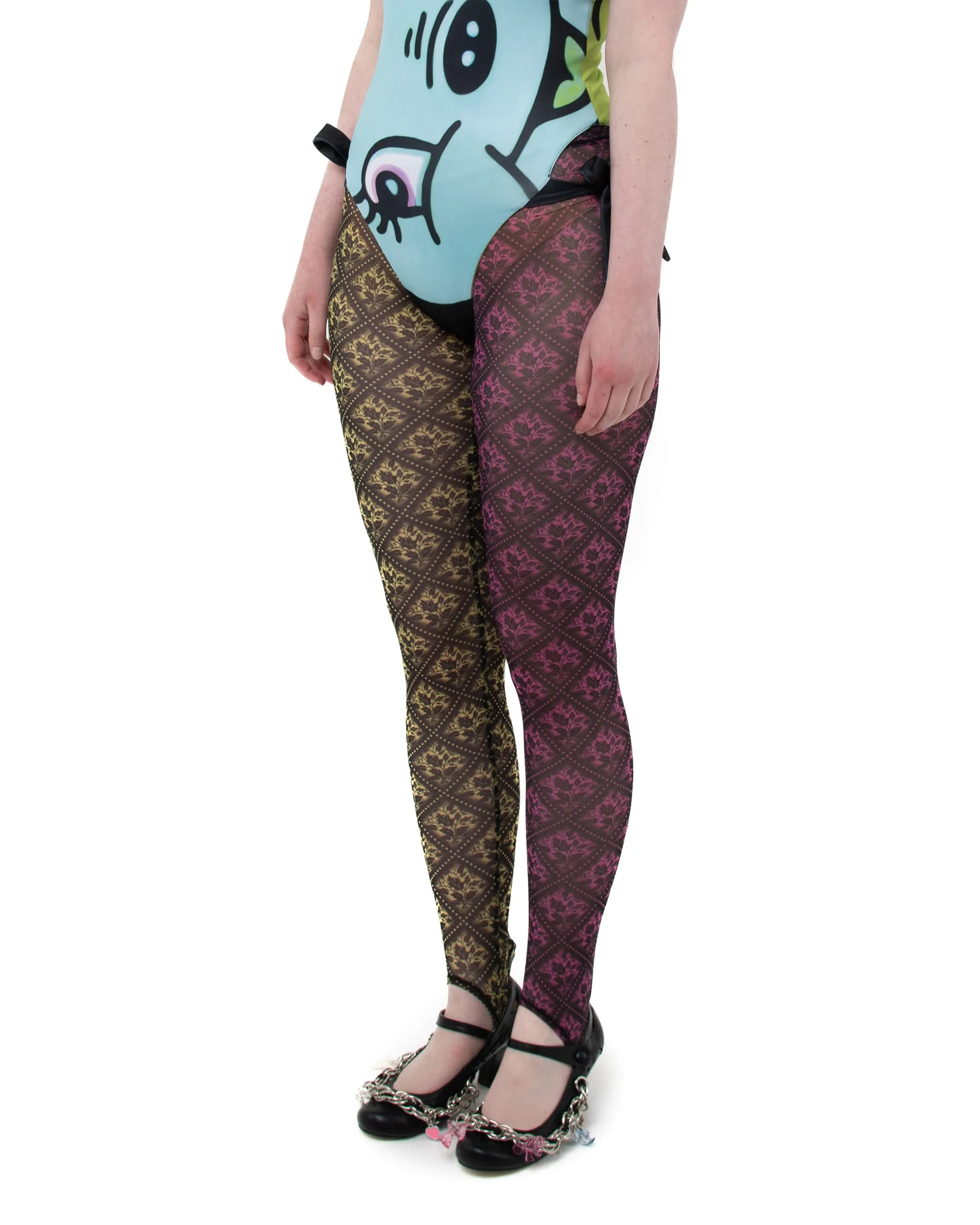 Dark Floral Mesh Leggings sold by Chopova Lowena product image thumbnail 4