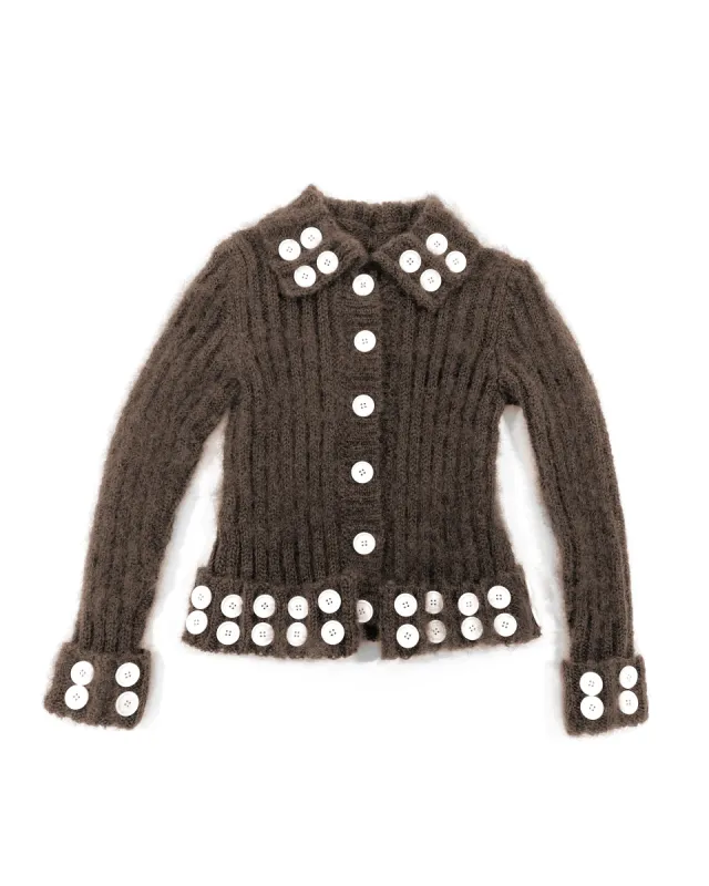 Brown Starboard Cardigan sold by Chopova Lowena