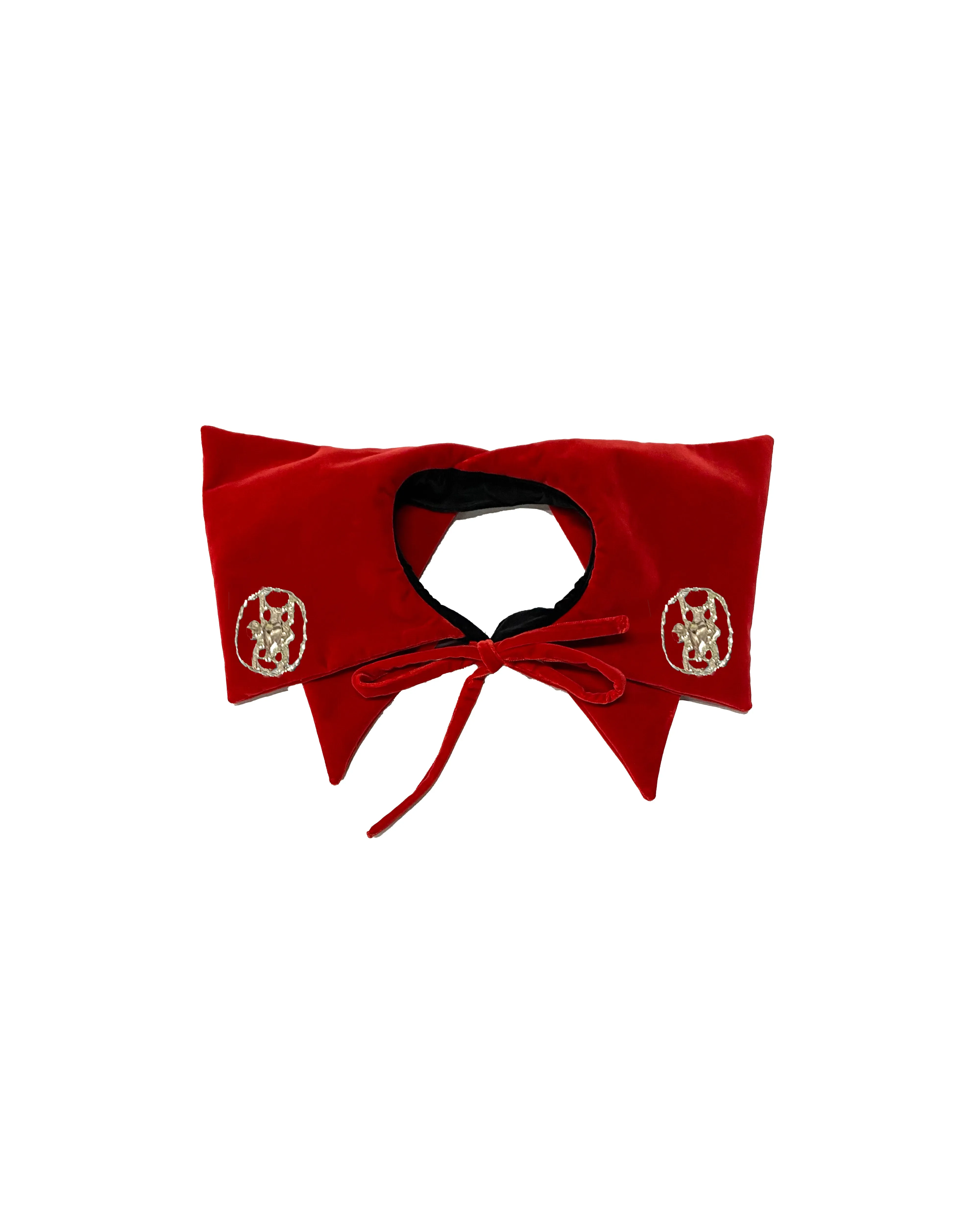 Red Velvet Double Layer Collar sold by Chopova Lowena product image thumbnail 2
