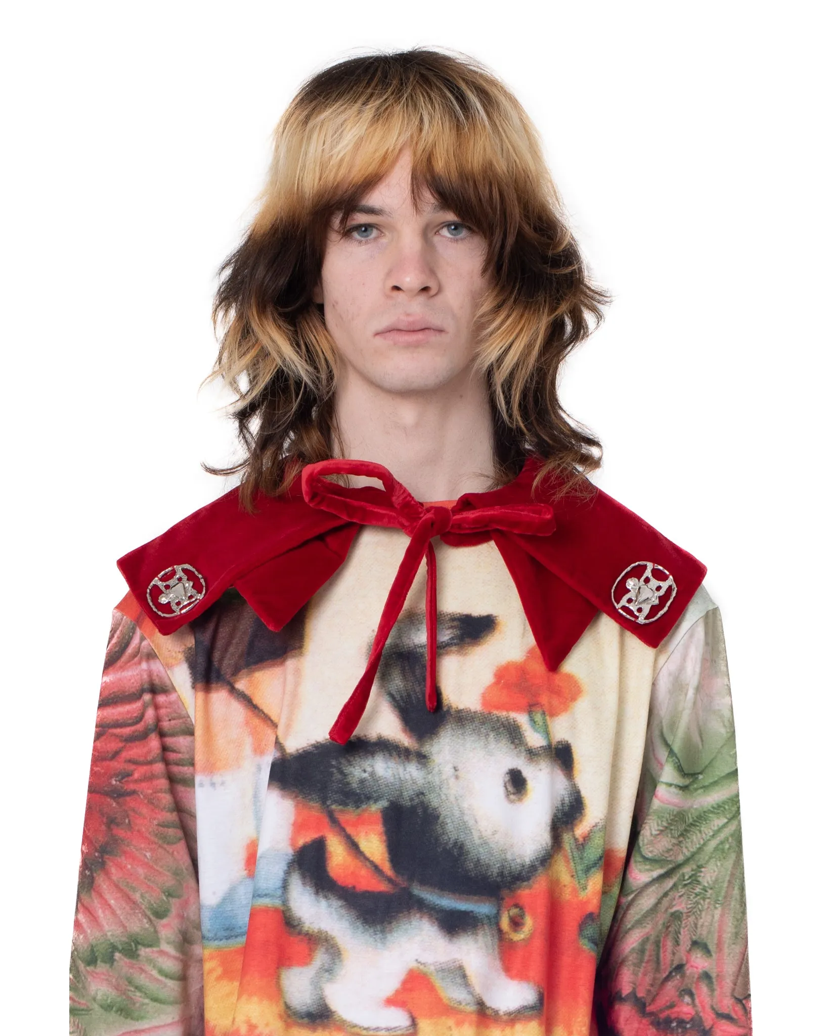 Red Velvet Double Layer Collar sold by Chopova Lowena