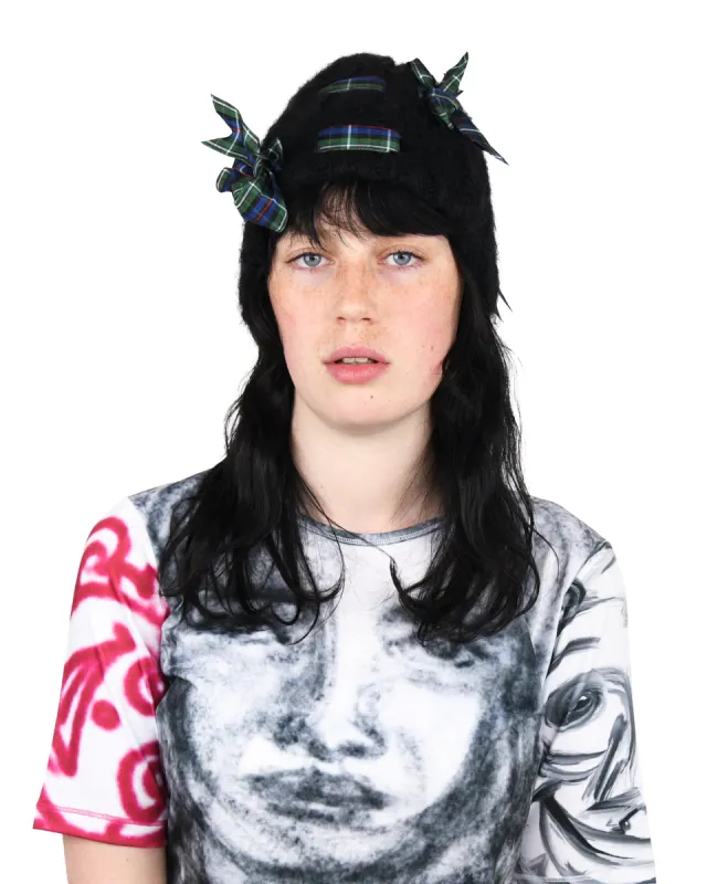 Bow Beanie Black sold by Chopova Lowena