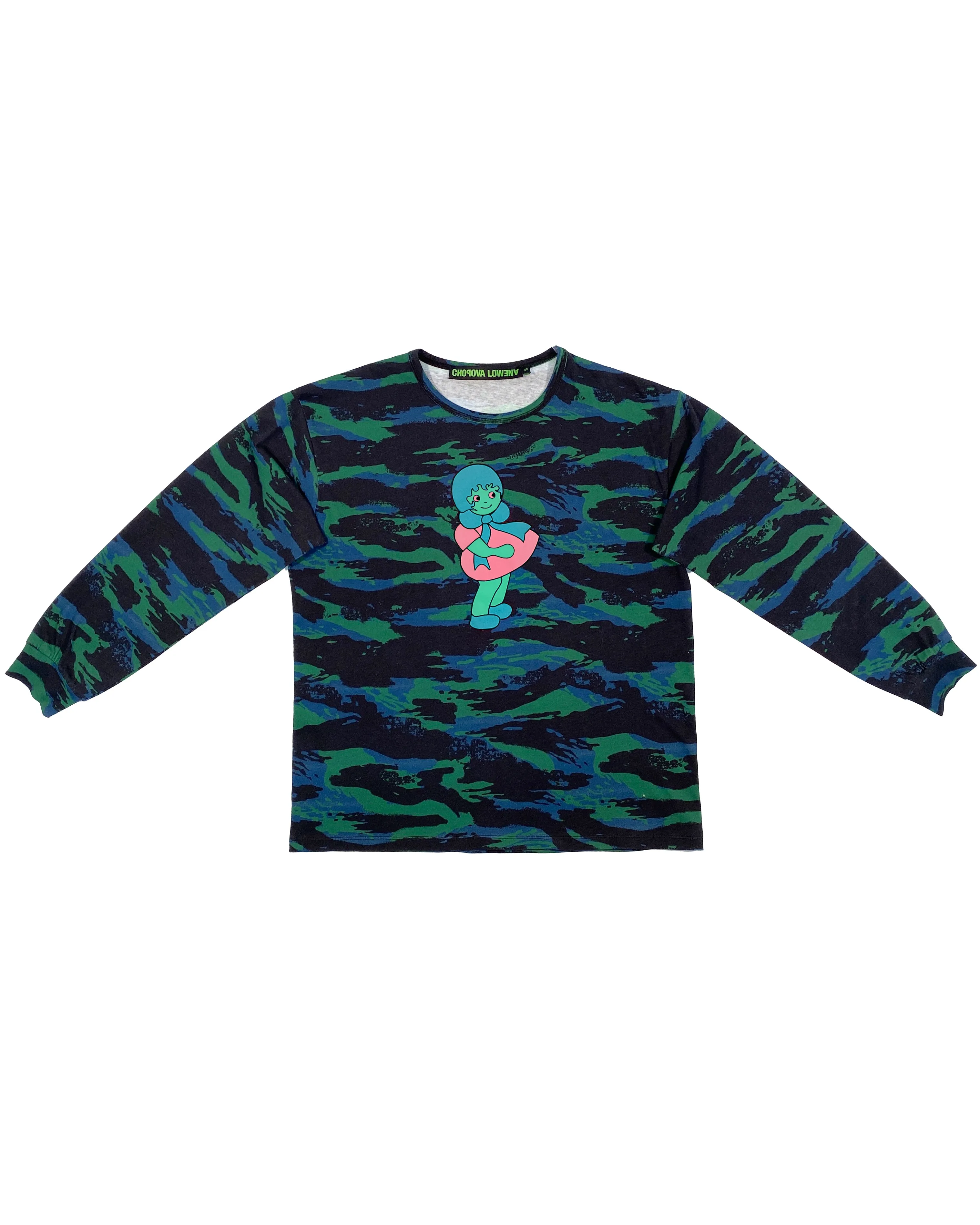 Exclusive Proto Camo Oversized Jersey Top Pink sold by Chopova Lowena