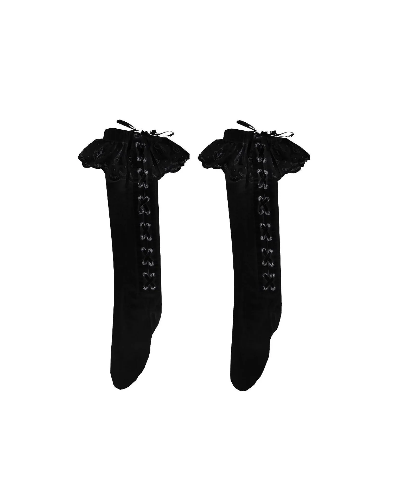 Black Lace Up Socks sold by Chopova Lowena