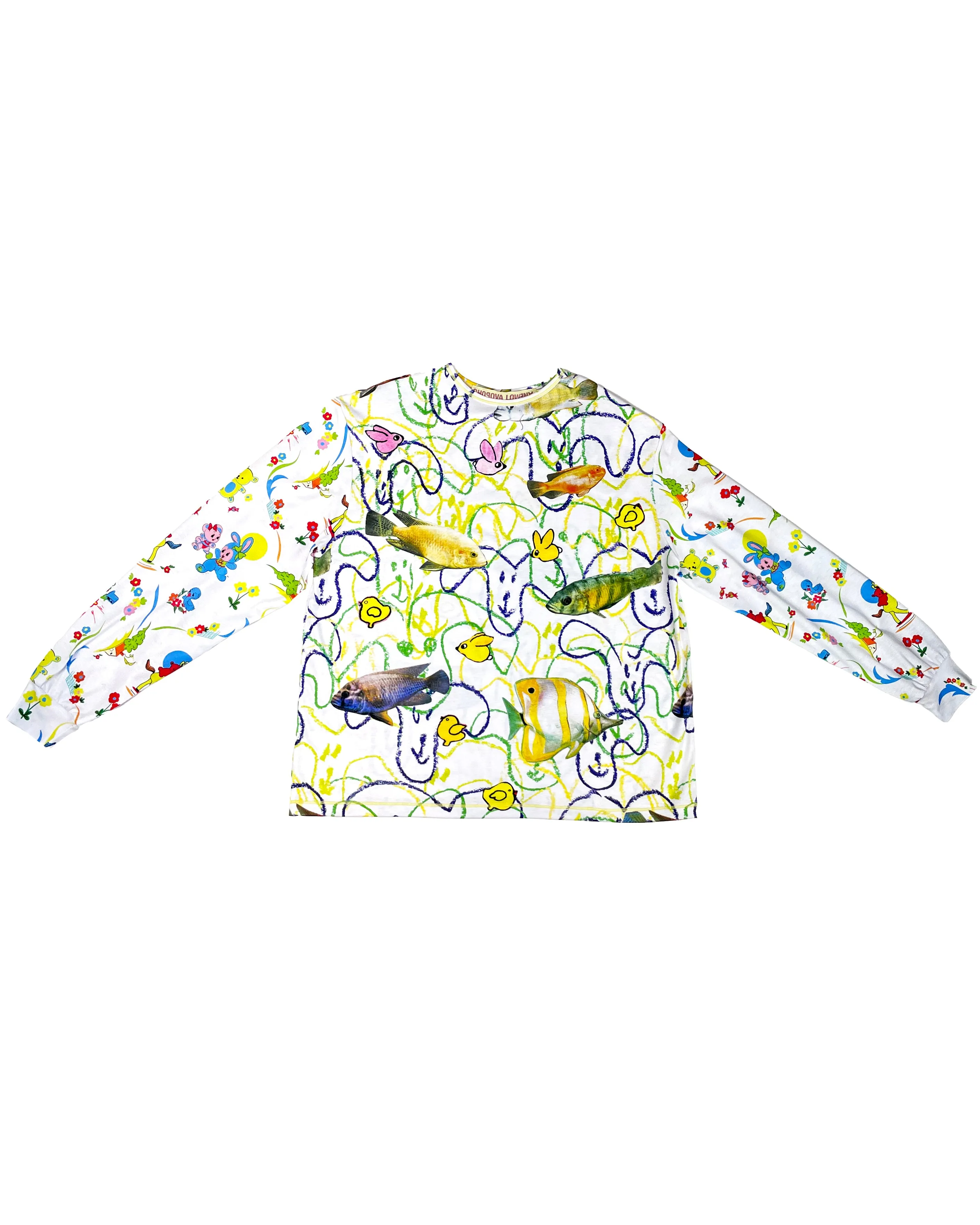 Fish Everywhere Oversized Jersey Top sold by Chopova Lowena product image thumbnail 5