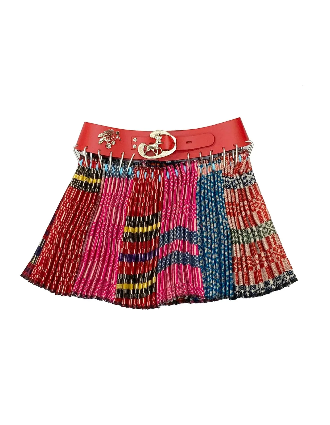 Mini Wool Skirt with Red Belt sold by Chopova Lowena