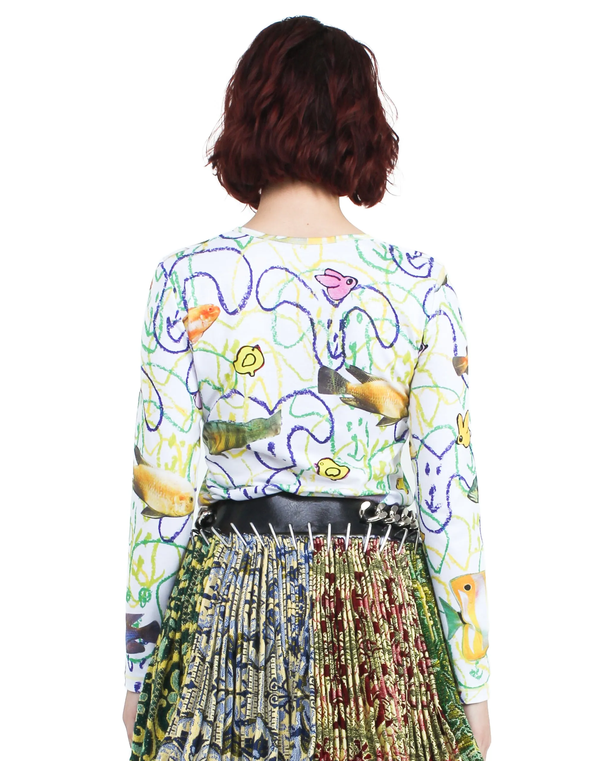 Brown Dog Collage Fitted Jersey Top sold by Chopova Lowena product image thumbnail 3