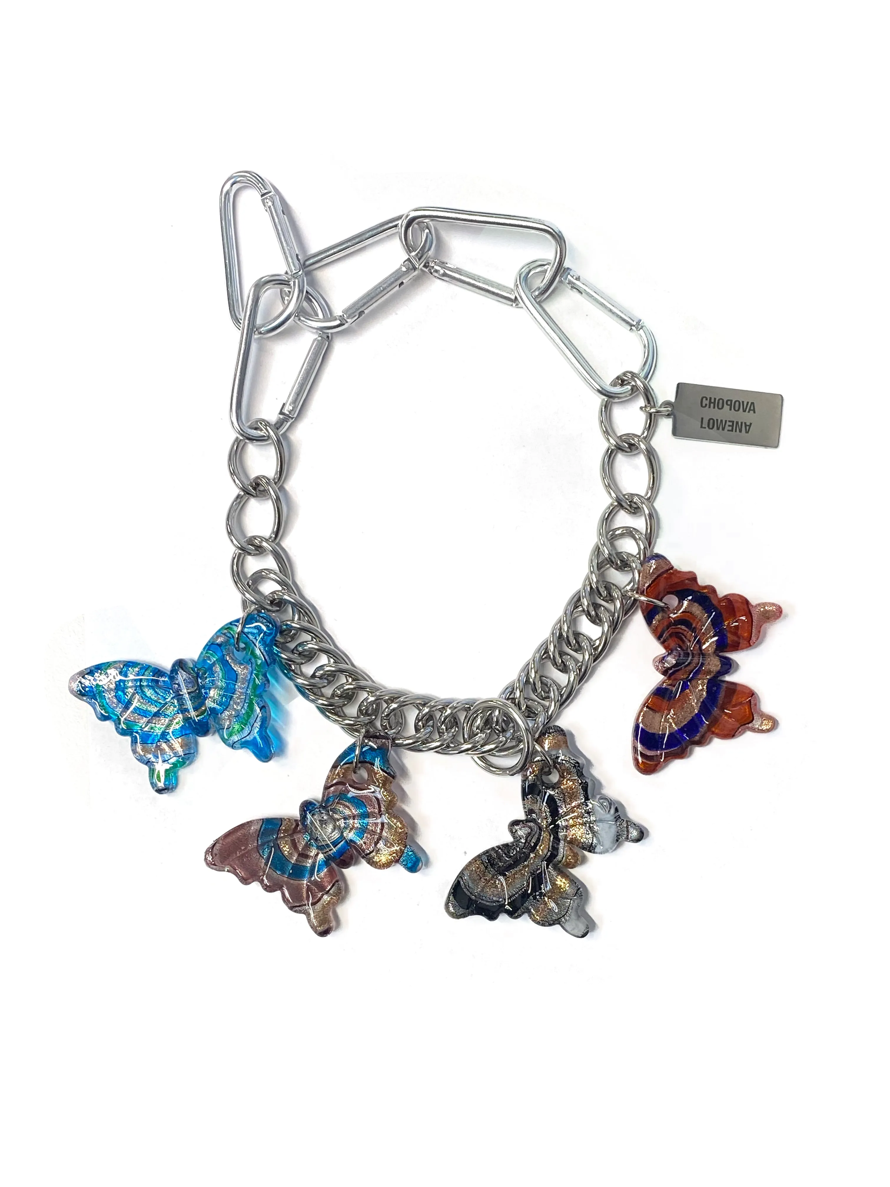 4 Butterflies Charm Necklace sold by Chopova Lowena