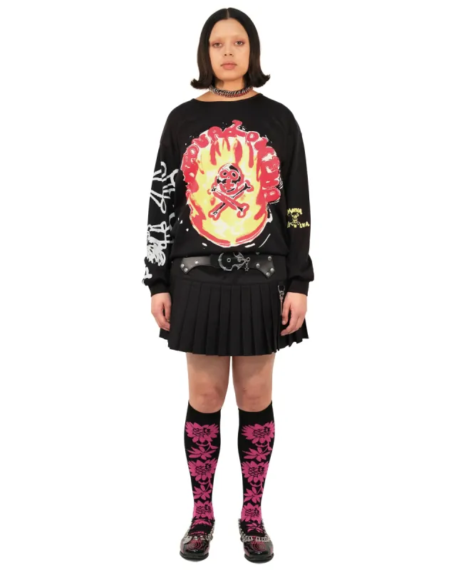 Cross Bones Oversized Jersey Top sold by Chopova Lowena
