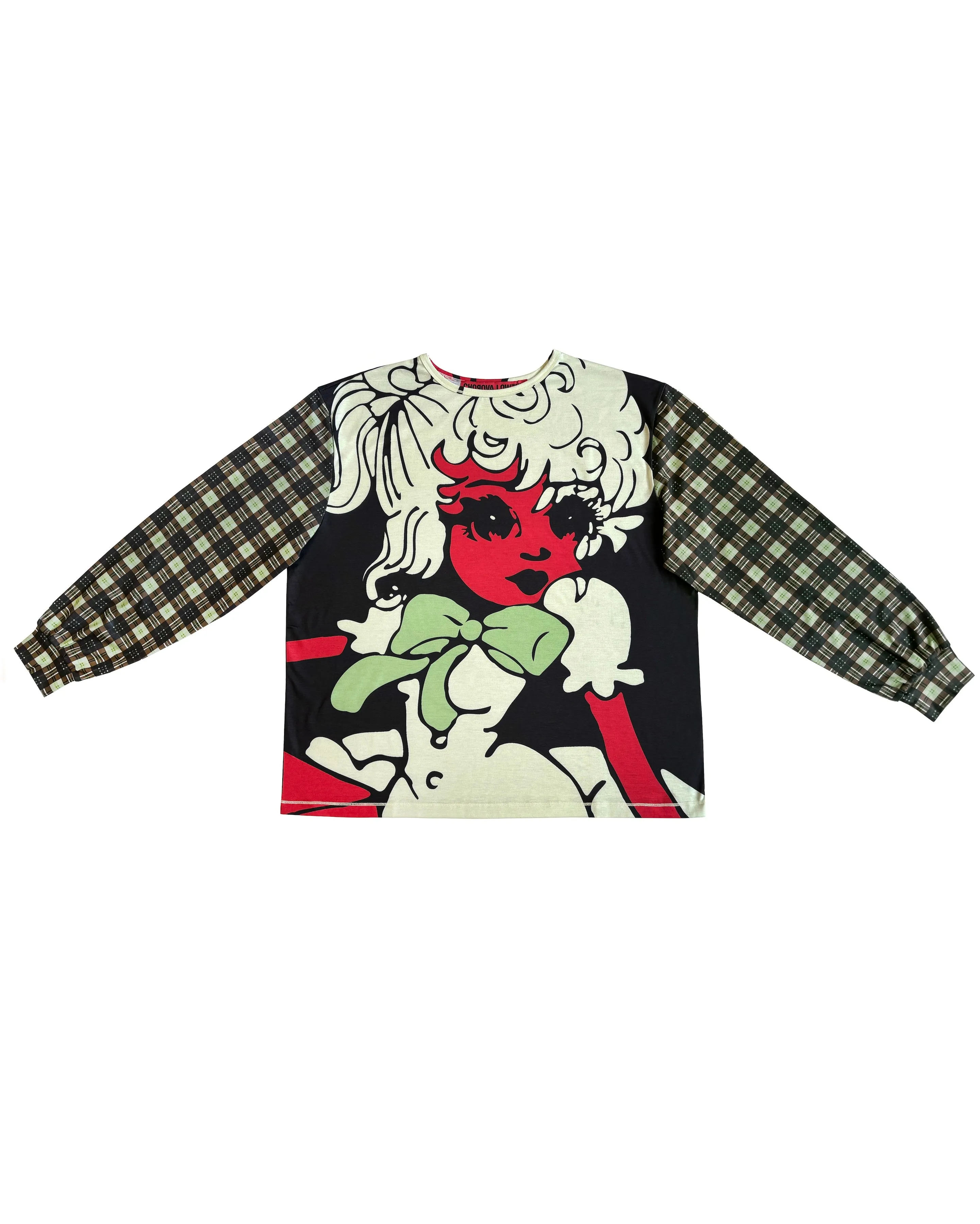 Green Girl Oversized Long Sleeve Jersey Top sold by Chopova Lowena