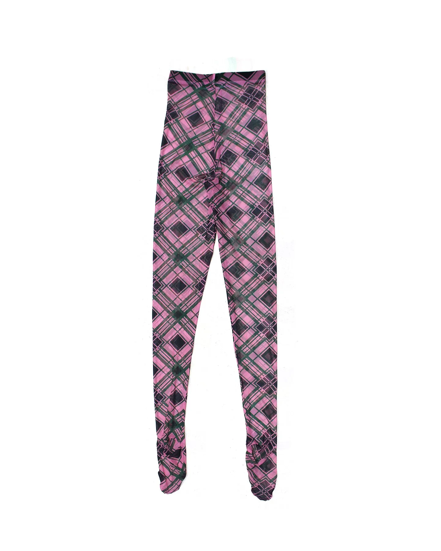 Green + Pink Argyle Mesh Leggings sold by Chopova Lowena
