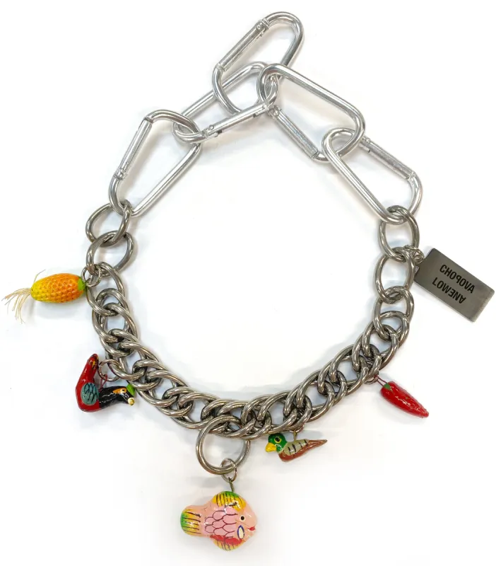 Vintage Wooden Charm Necklace sold by Chopova Lowena