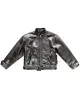 K-Point Leather Black Jacket sold by Chopova Lowena