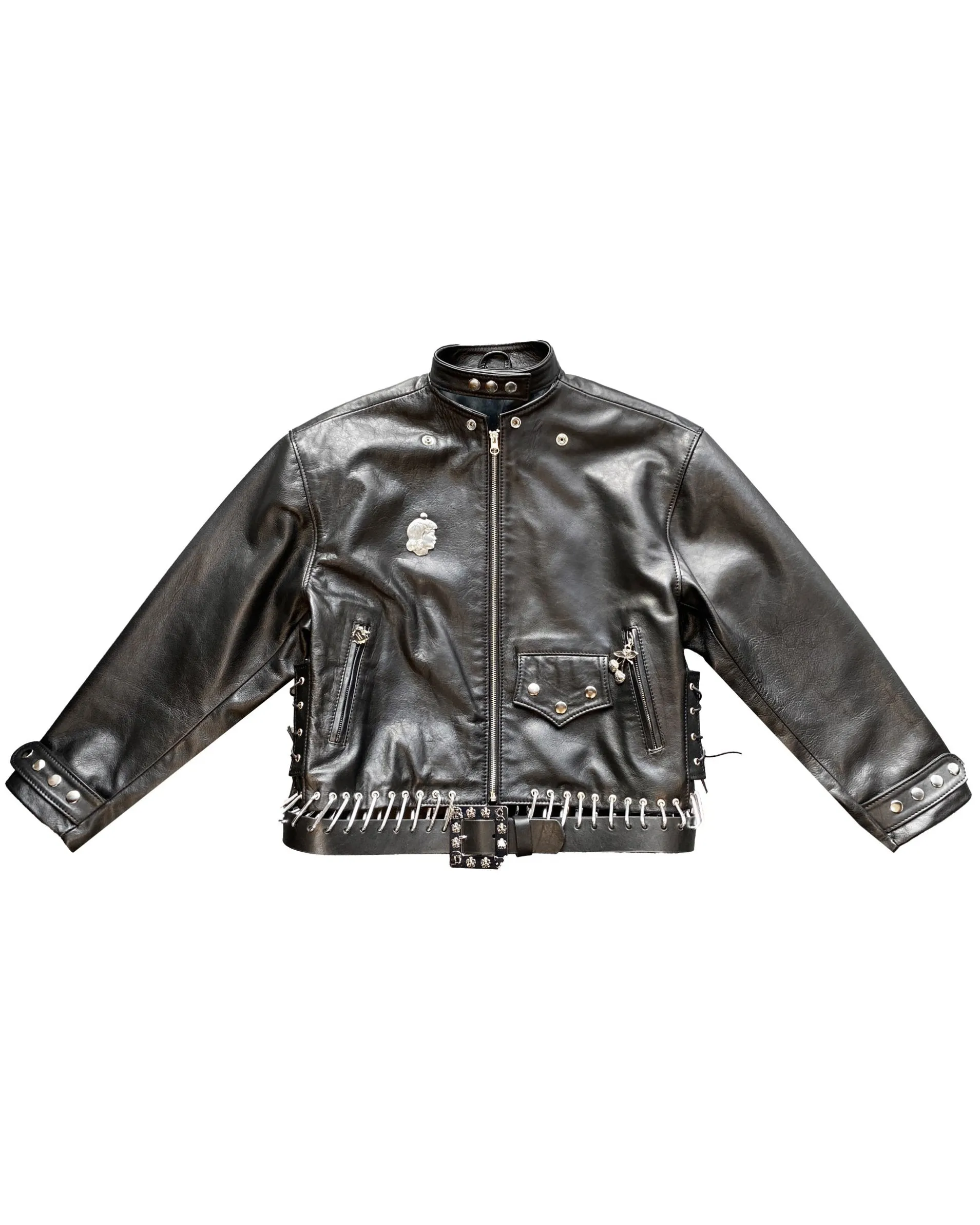 K-Point Leather Black Jacket sold by Chopova Lowena product image thumbnail 3