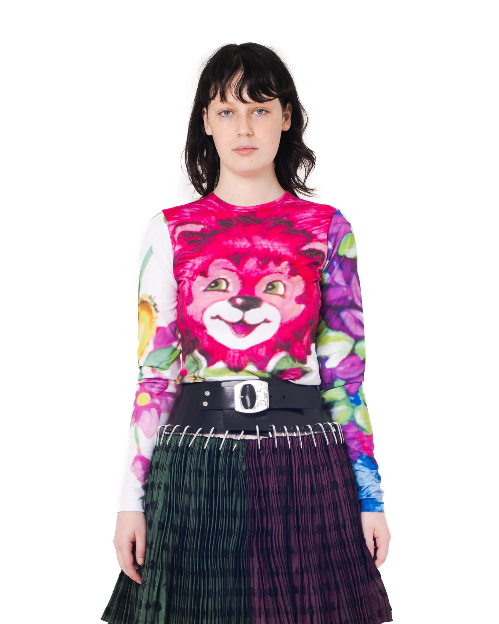 Pink Bear Fitted Jersey Top sold by Chopova Lowena