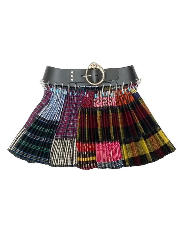 Mini Patchwork Skirt with Black Belt sold by Chopova Lowena
