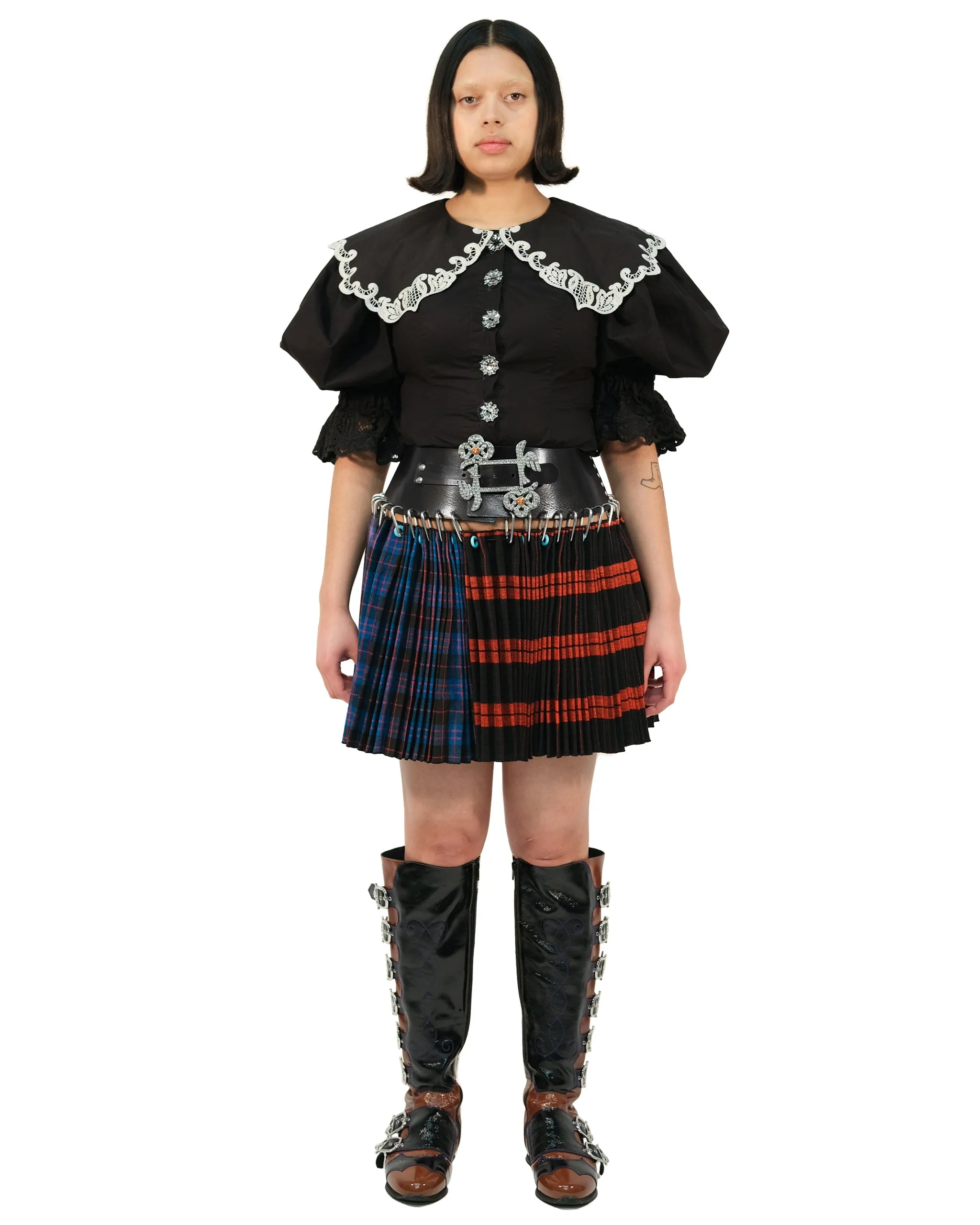 Meribel Folkloric Mini Carabiner Skirt sold by Chopova Lowena