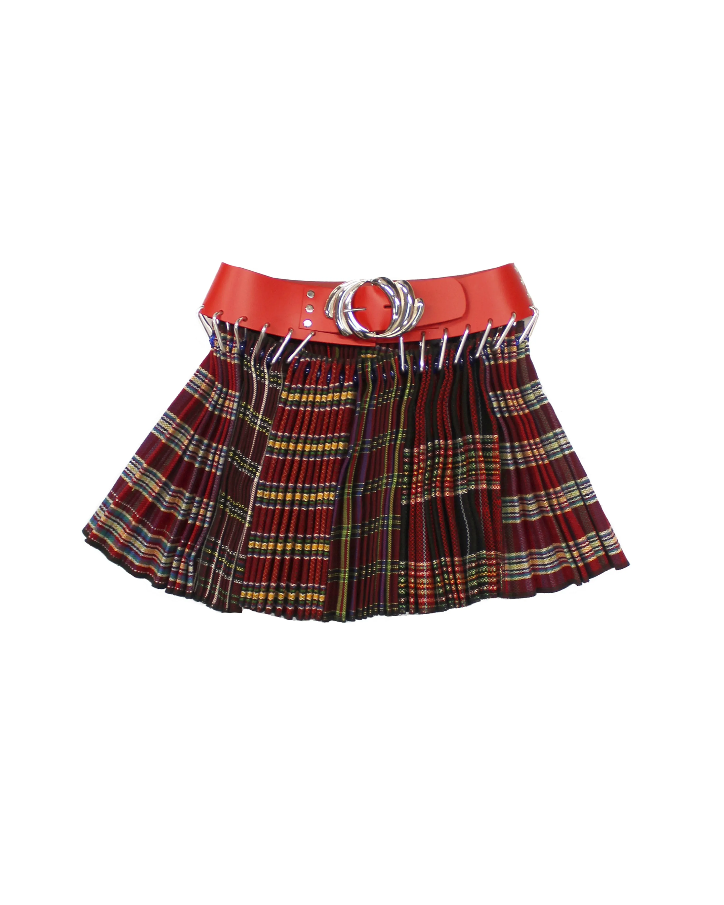 Red Belt Mini Skirt with Folkloric Fabric sold by Chopova Lowena product image thumbnail 2