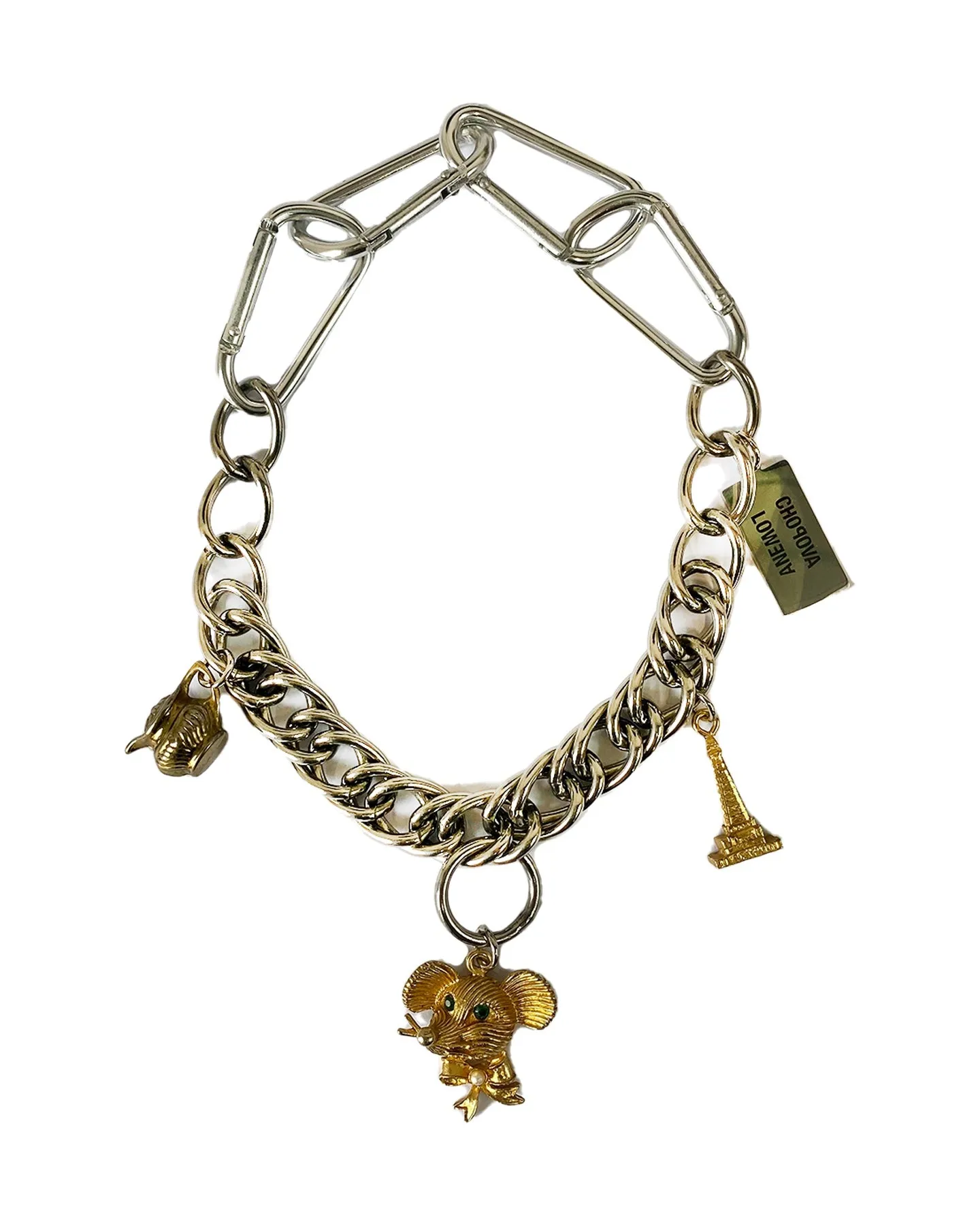 Vintage Mouse Charm Necklace sold by Chopova Lowena