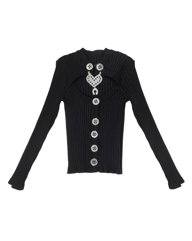 Black Sweetheart Cardigan sold by Chopova Lowena