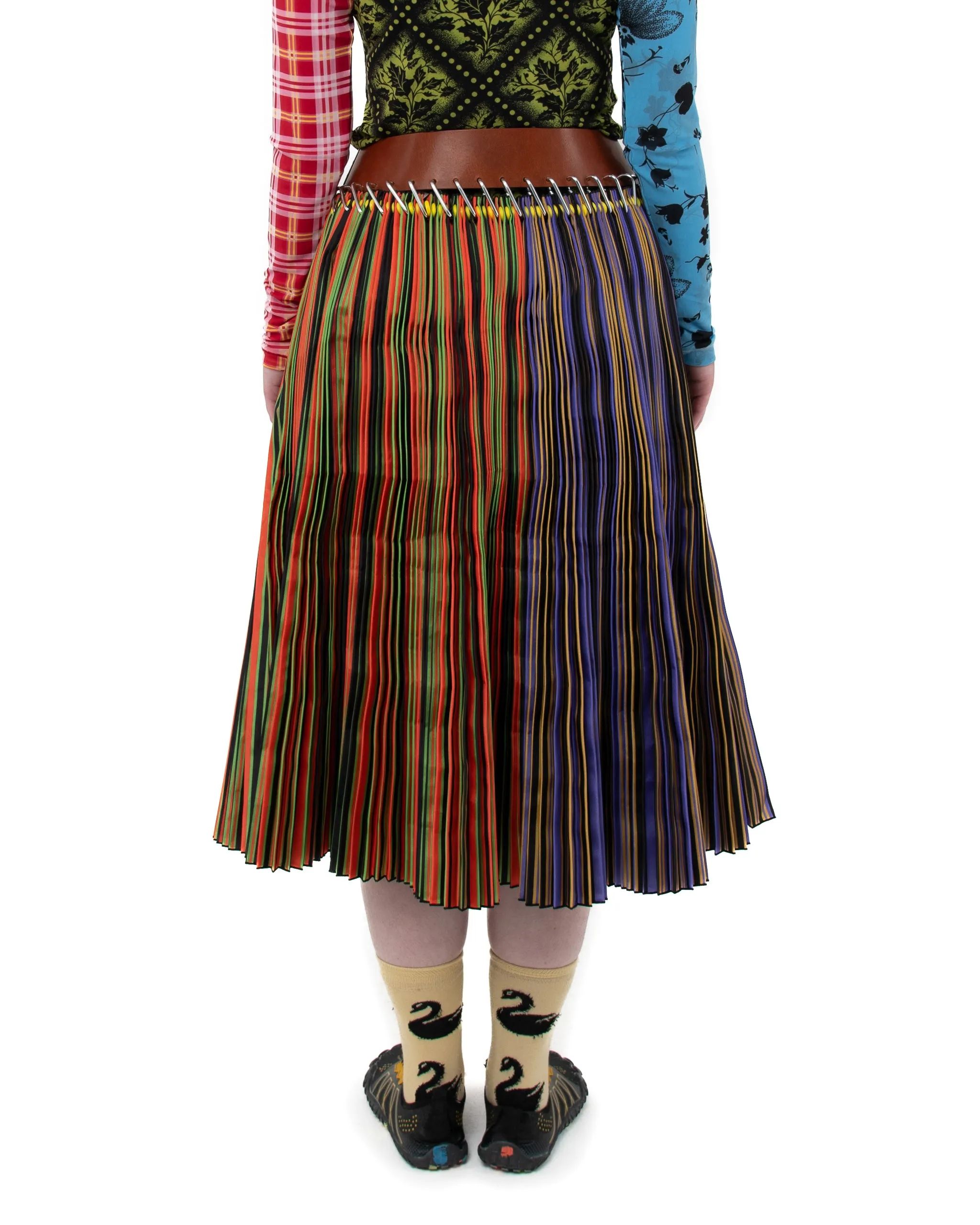 Brown Belt Stripe Midi Skirt sold by Chopova Lowena product image thumbnail 3