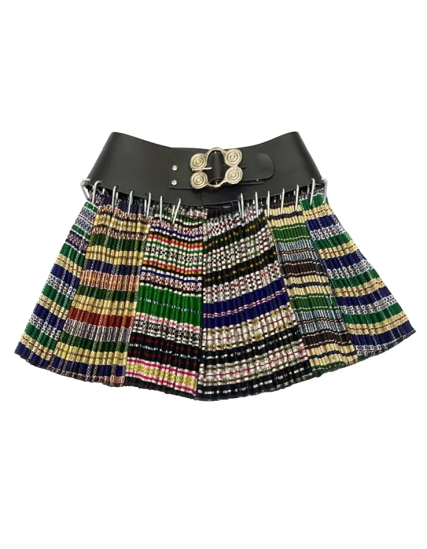 Mini Wool Skirt with Black Belt sold by Chopova Lowena