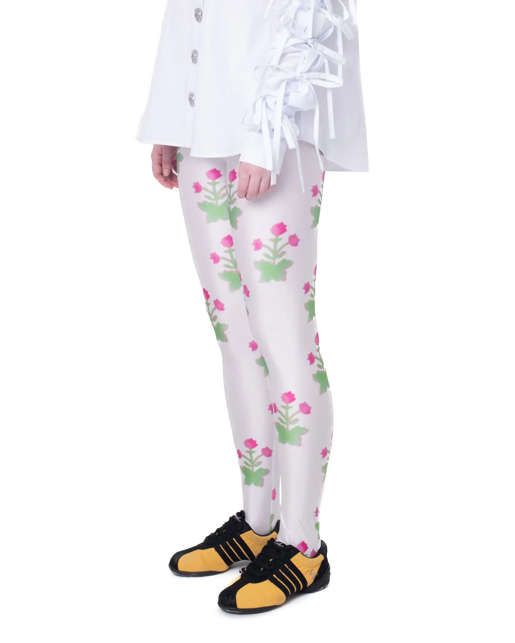 Pink Flower Pot Leggings sold by Chopova Lowena product image thumbnail 4