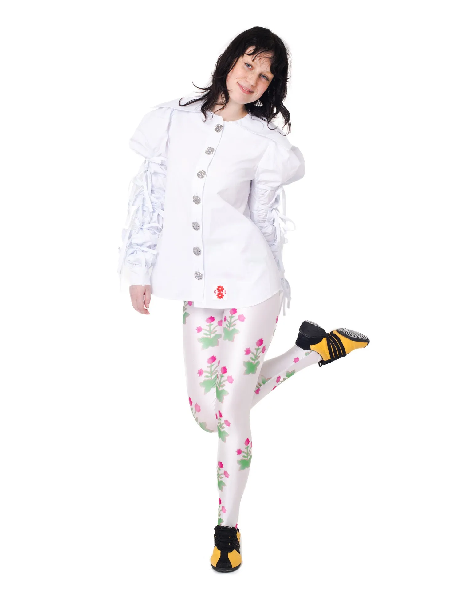 Pink Flower Pot Leggings sold by Chopova Lowena product image thumbnail 2