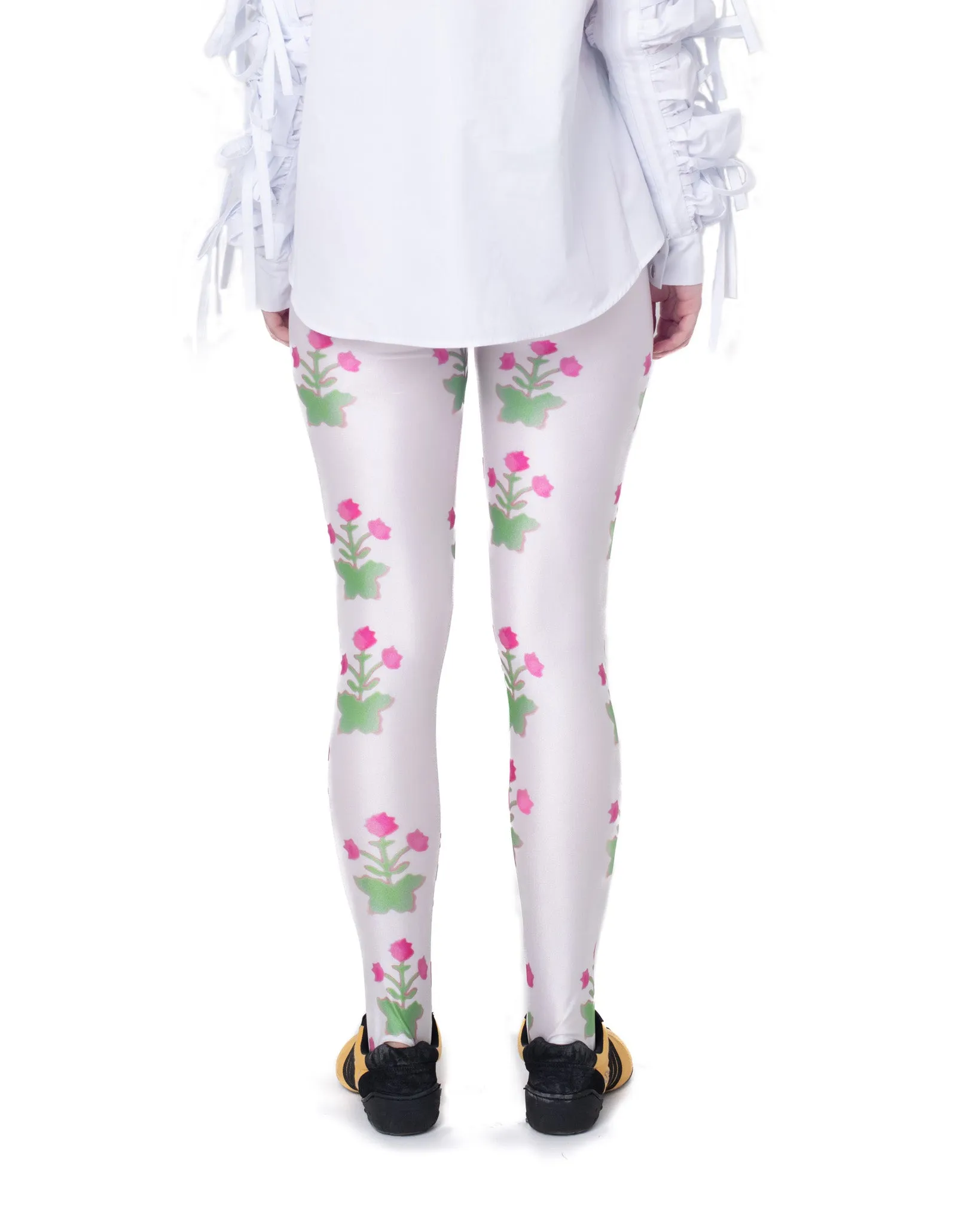 Pink Flower Pot Leggings sold by Chopova Lowena product image thumbnail 3