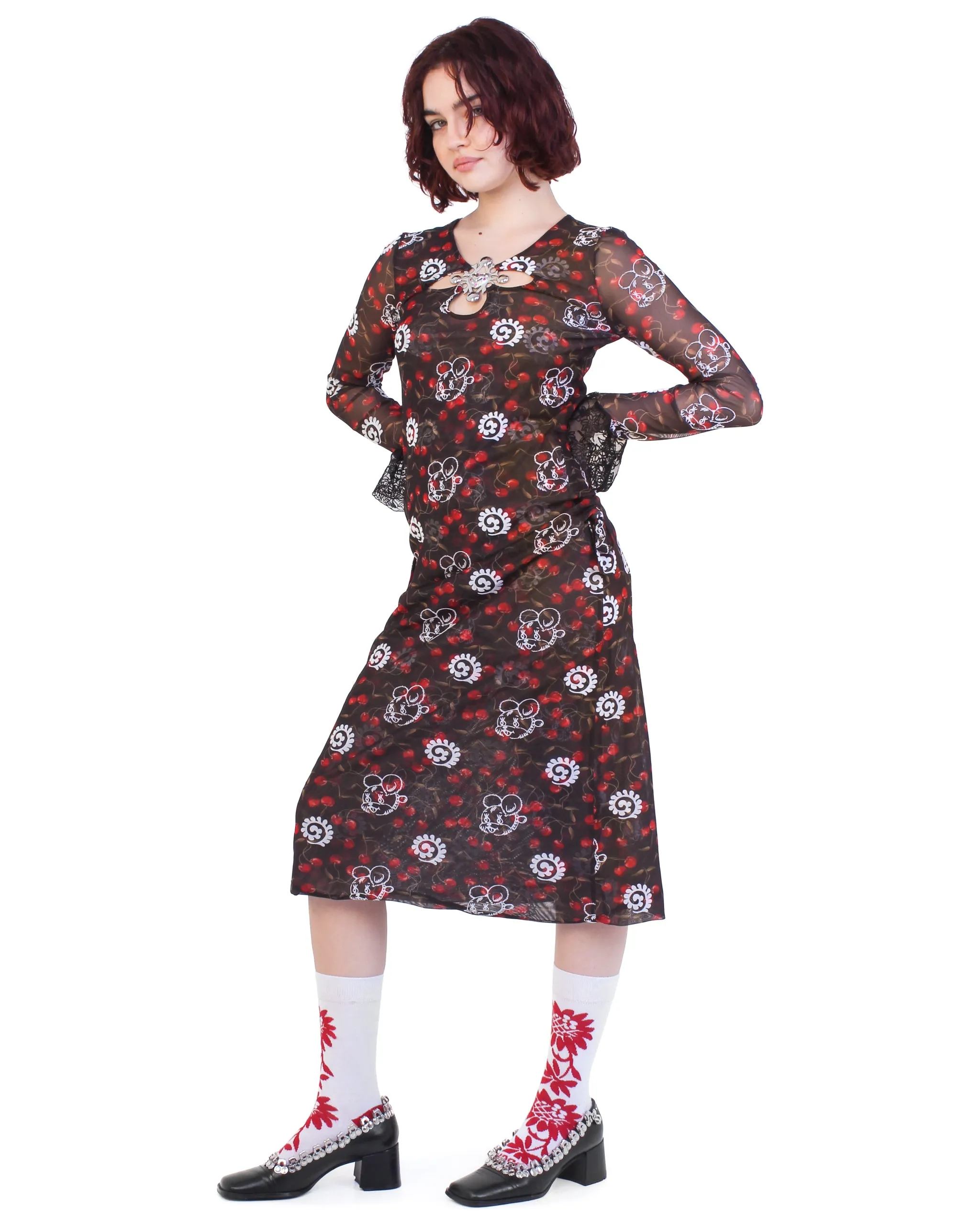 Windsucker Cherry Dress sold by Chopova Lowena product image thumbnail 2