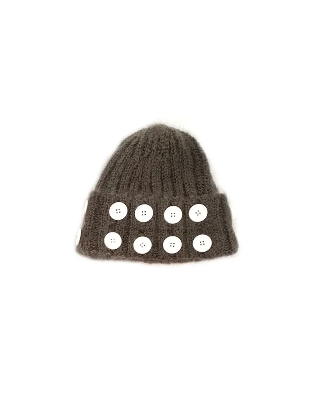 Brown Starboard Mohair Beanie sold by Chopova Lowena