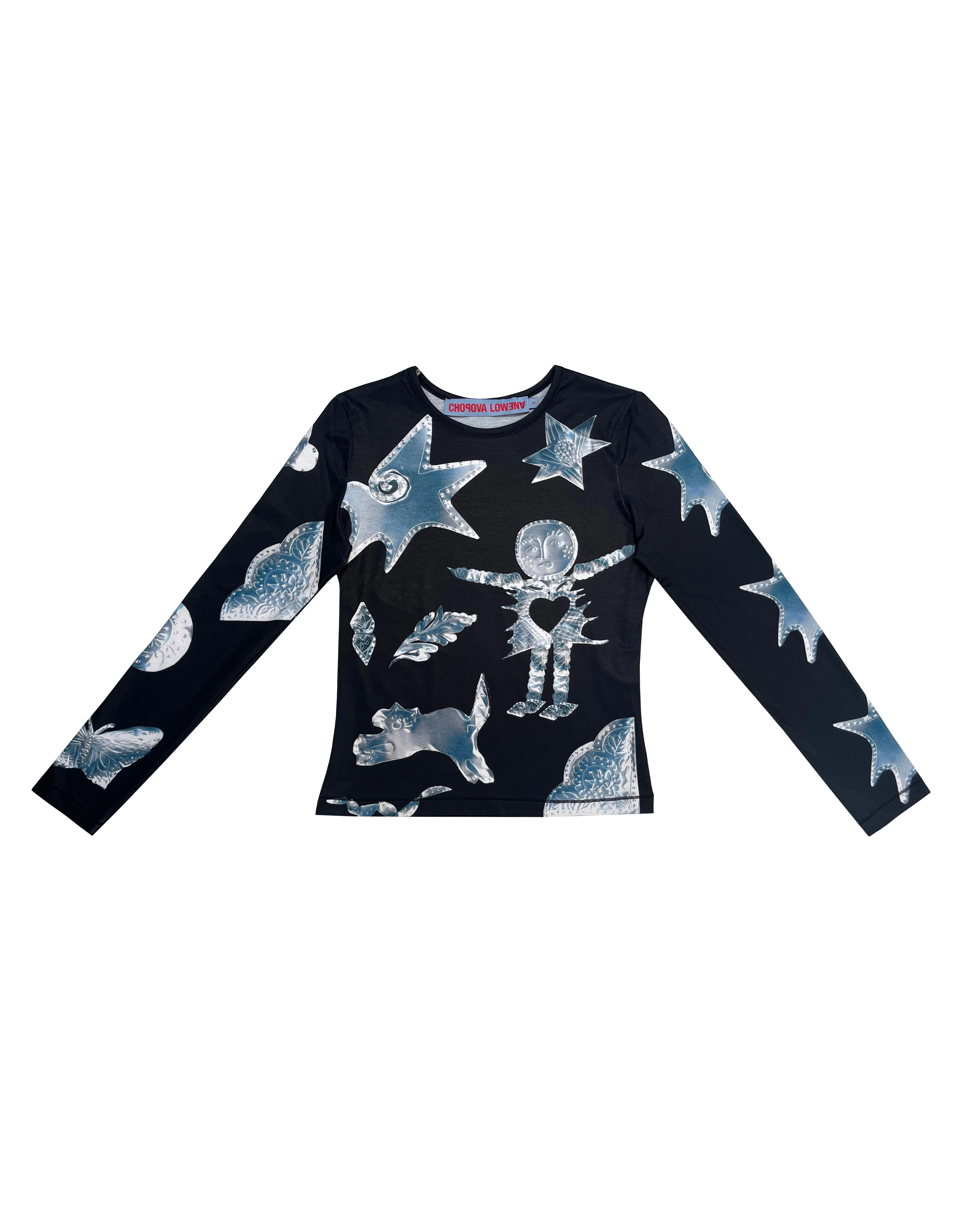 Metal Scratchy Fitted Jersey Top sold by Chopova Lowena