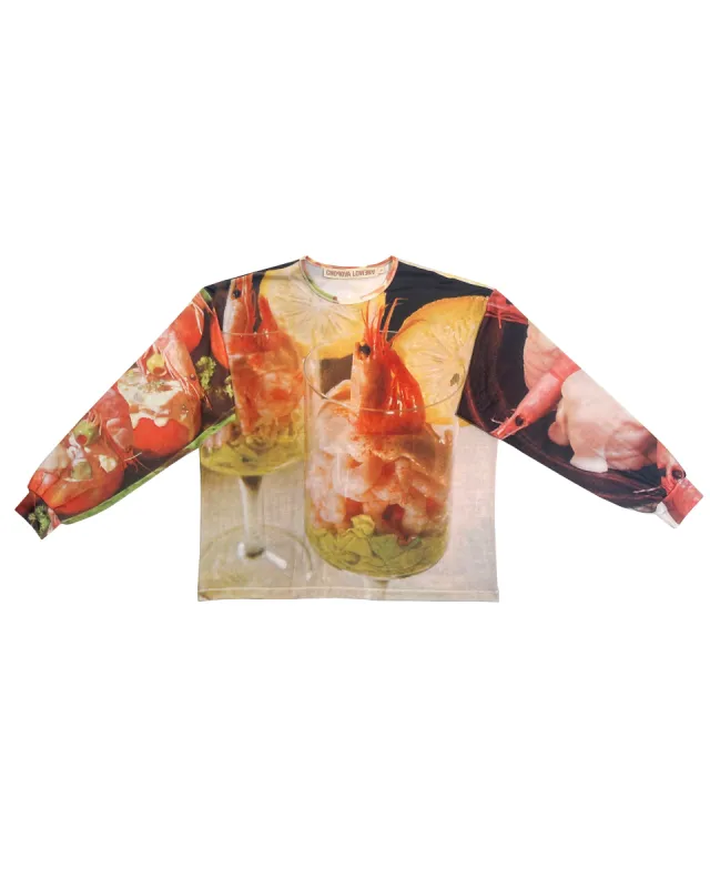 Shrimp Cocktail Oversized Jersey Top sold by Chopova Lowena