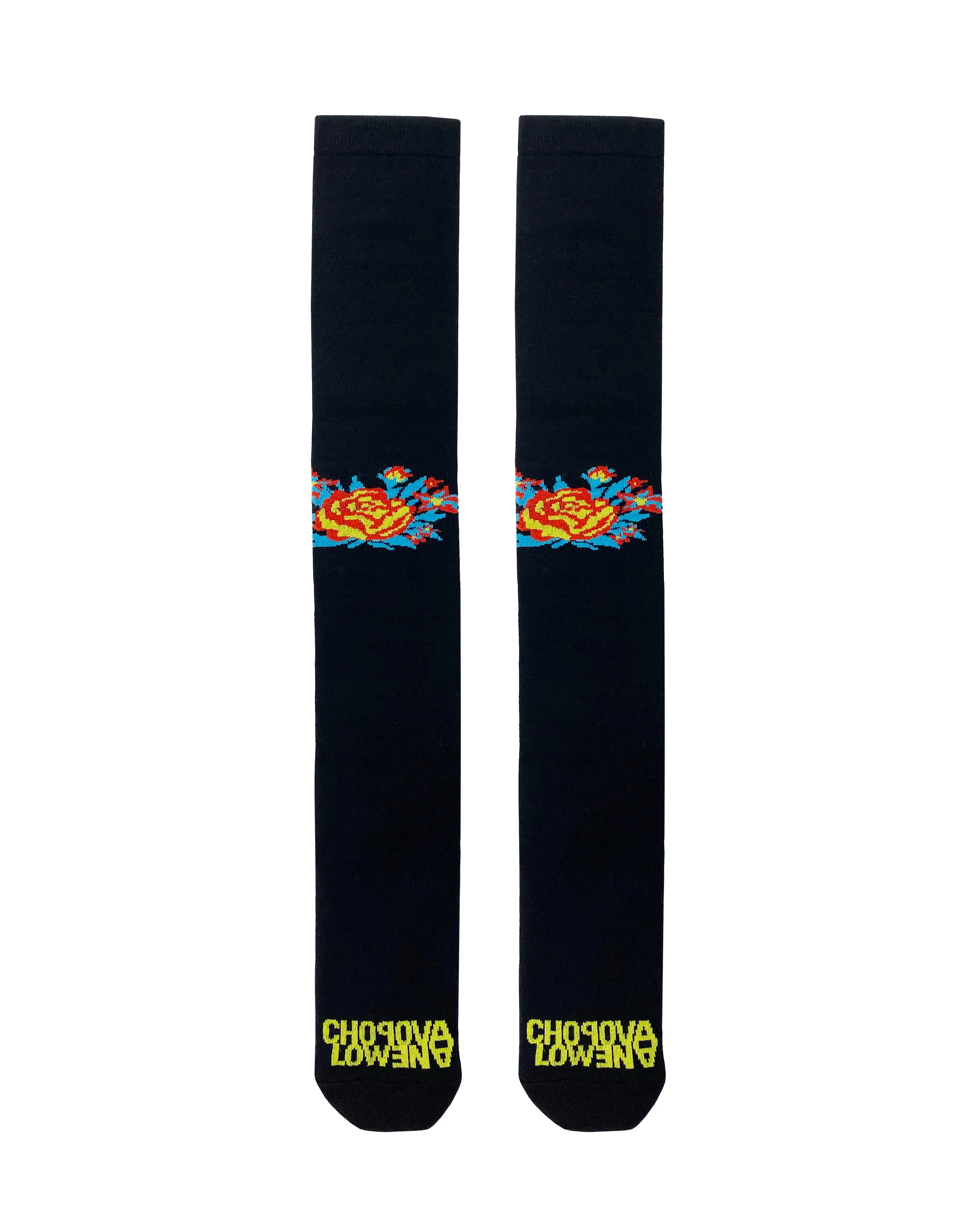 Black Bouquet Super Long Socks sold by Chopova Lowena